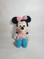 Игрушка мягкая винтажная Minney Maus в розовом платье, 40 см, Германия, 1980-90гг.