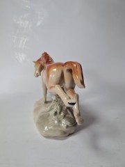 Royal Винтажная статуэтка на подставке "Лошадь", 18см x 13см, Германия, 1960-70гг.