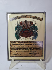 Панно винтажное Polyclar на цепочке "Молитва Храни Бог", оловянная рамка, 25,5 х 20 см, Германия, 1960-70гг.