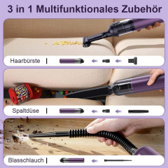 MOUTEN MOUTEN Akku-Handstaubsauger 16.000 PA leistungsstarker Heim- und Autostaubsauger (lila)  Беспроводной ручной пылесос MOUTEN, мощный пылесос для дома и автомобиля, 16 000 Па (фиолетовый)