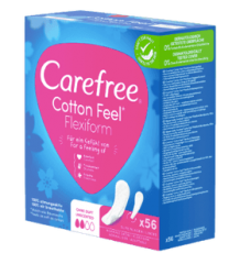 Carefree Slipeinlage Cotton Feel Flexiform ohne Duft 56 St, Карефри Ежедневные прокладки с хлопком Флексиформ 56шт, 2 упаковки (112шт)