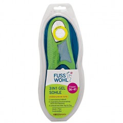 fussswohl 3in1 Gel Sohle fuss Frauen 1 Paar
