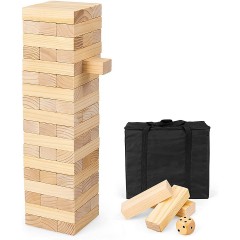 COSTWAY Wackelturm 54 Blocke aus Kiefernholz Качающаяся башня из 54 блоков из сосны.