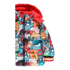 boboli Wende-Steppjacke mit Kapuze Collage Двусторонняя стеганая куртка с коллажем на капюшоне