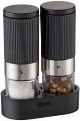 GEFU GEFU Salz- und Pfeffermuchle TUSOME schwarz/ silber GEFU мельница для соли и перца TUSOME