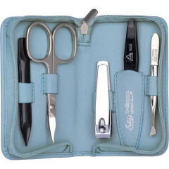 ERBE Manicure Etui, 5-teilig, Meerblau Маникюрный набор, 5 предметов, цвет морской волны