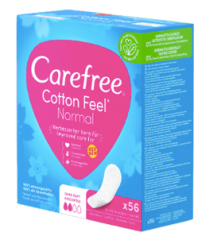 Carefree Slipeinlage Cotton Feel Normal 56 St, Прокладки ежедневные Cotton Normal 56 шт, 3 упаковки (168 шт)