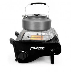 Phonix Germany Phonix Germany Gaskocher PH-100, (2 in 1 Heizung Kocher, Gasheizung Keramik), Keramik Gasstrahler 1,7 KW Heizstrahler;+ 8 Kartuschen Газовая плита Phonix Germany PH-100, (конфорка 2 в 1, газовая плита керамическая), керамическая газовая п