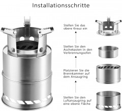 Sarfly Sarfly Gaskocher Camping Ofen Camping aus Edelstahl fur Picknick, Wandern, Camping Походная газовая плита Sarfly из нержавеющей стали для пикников, походов, кемпинга