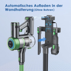 oyajia oyajia Akku-Stielstaubsauger Akku Staubsauger mit Smart Touchscreen Automatische Sauganpassung, 250,00 W, beutellos, Mit integrierter Ladestation, 25kPa, 50 Min. Laufzeit Grun Беспроводной пылесос oyajia Беспроводной пылесос с интеллектуальным сенс