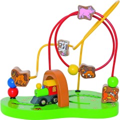 Woodyland Holzspielzeug Motorikschleife mit Zug Деревянная игрушечная моторика с поездом