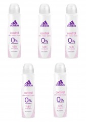 adidas Deospray Адидас Дезодорант Спрей Control Cool & Care 0% без солей алюминия, 150 мл, 5 штук