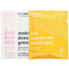 FUTURE STORIES Duschgel Pulver 3er Set aus allen Sorten Набор гелей для душа из 3-х порошков всех видов