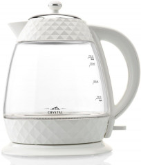 eta eta Wasserkocher Crystal ETA315490010, 1,7 l, 2200 W, in einem edlen Weiss, aus Glas und mit Beleuchtung  чайник ETA Crystal ETA315490010, 1,7 л, 2200 Вт, элегантного белого цвета, из стекла и с подсветкой.