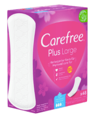 Carefree Slipeinlage Plus Large mit Frischeduf, Прокладки ежедневные Large Plus Fresh с ароматом свежести, 48 шт, 12 упаковок (576 шт)