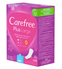 Carefree Slipeinlage Plus Large mit Frischeduf, Прокладки ежедневные Large Plus Fresh с ароматом свежести, 48 шт, 24 упаковки (1152 шт)