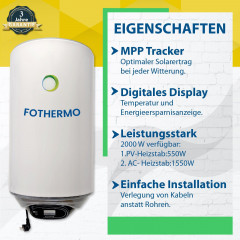 Stegpearl Stegpearl Wasserkocher Fothermo 80 L Photovoltaik Hybrid Wasser Boiler – Warmwasserspeicher Stegpearl Kettle Fothermo 80 л Фотоэлектрический гибридный водогрейный котел резервуар для горячей воды