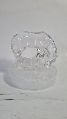 Фигурка хрустальная винтажная "Лошадь с жеребенком" Royal Cryestal Rock RCR, 11 x 12 см, Германия, 1960-70гг.