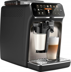 Philips Philips Kaffeevollautomat 5400 Series EP5447/90 LatteGo, 12 Kaffeespezialitaten und 4 Benutzerprofilen chrom/mattschwarz Полностью автоматическая кофемашина Philips серии 5400 EP5447/90 LatteGo, 12 видов кофе и 4 пользвательских профиля, хром/мат