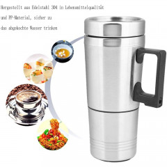 GelldG GelldG Wasserkocher Auto Wasserkocher Edelstahl Reisewasserkocher fur Tee Kaffee(12V)  Чайник GelldG Автомобильный чайник Дорожный чайник из нержавеющей стали для чая и кофе (12 В)