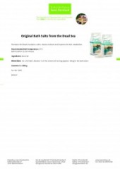 Krauterhaus Sanct Bernhardt Original Bath Salts from the Dead Sea 2 kg, Оригинальные соли для ванн из Мертвого моря 1кг х 2 упаковки (2кг)