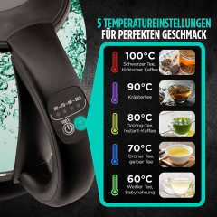 ROSMARINO ROSMARINO Wasserkocher Wasserkocher, Teekocher 5 Temperatureinstellungen 7 Tassen (1,7 l), 2200,00 W ROSMARINO чайник чайник, заварник 5 температурных режимов 7 чашек (1,7 л), 2200,00 Вт