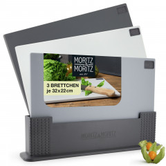 Moritz &amp; Moritz Moritz &amp; Moritz Schneidebrett  Piazza  3-tlg. grau Разделочная доска Moritz &amp;amp; Moritz Piazza, 3 предмета.
